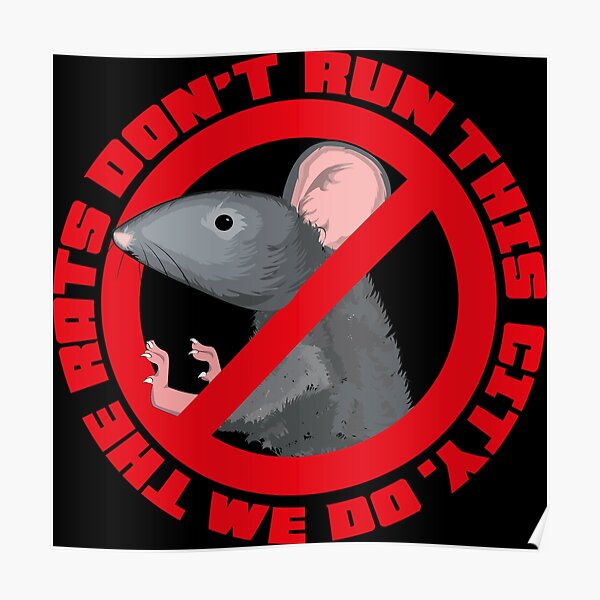 "The Rats Don't Run This City We Do funny" Poster for Sale by