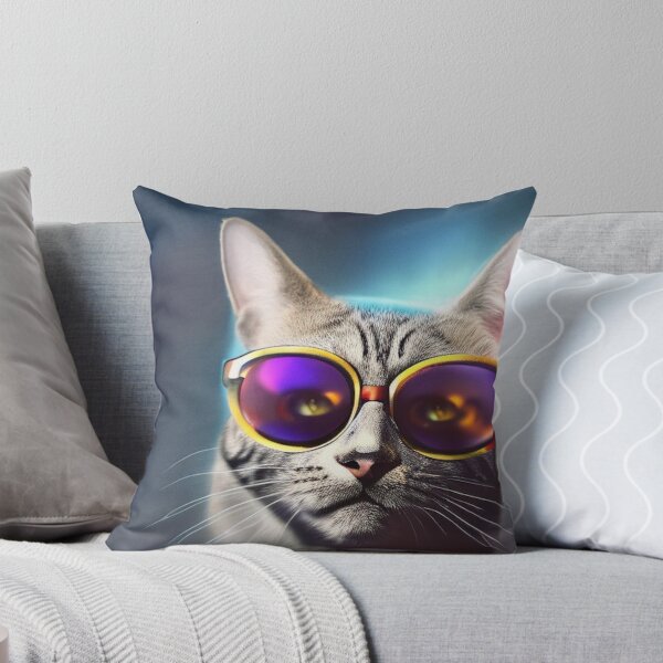 Item preview, exclusive groovy fashionable haute cat with glasses  designed and sold by ValleyDream.