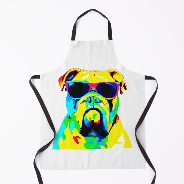 Item preview, Colorful boxer dog with sunglasses designed and sold by ASwissBear.