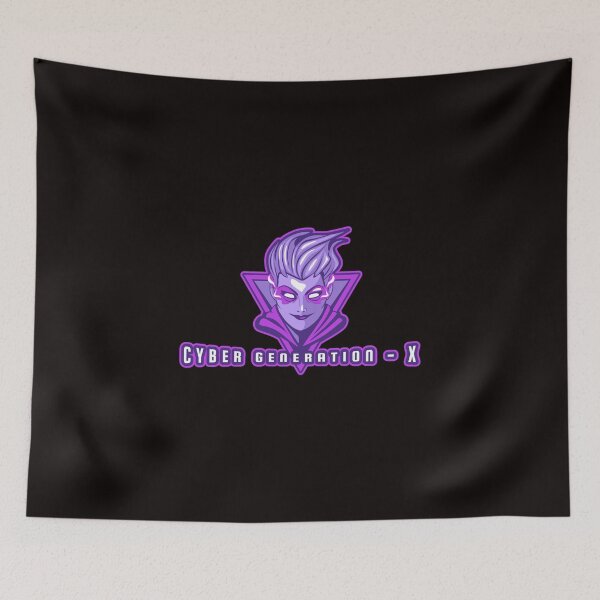 Item preview, CYBER GENERATION X girl with purple punk hair BLCK designed and sold by LargeShop.