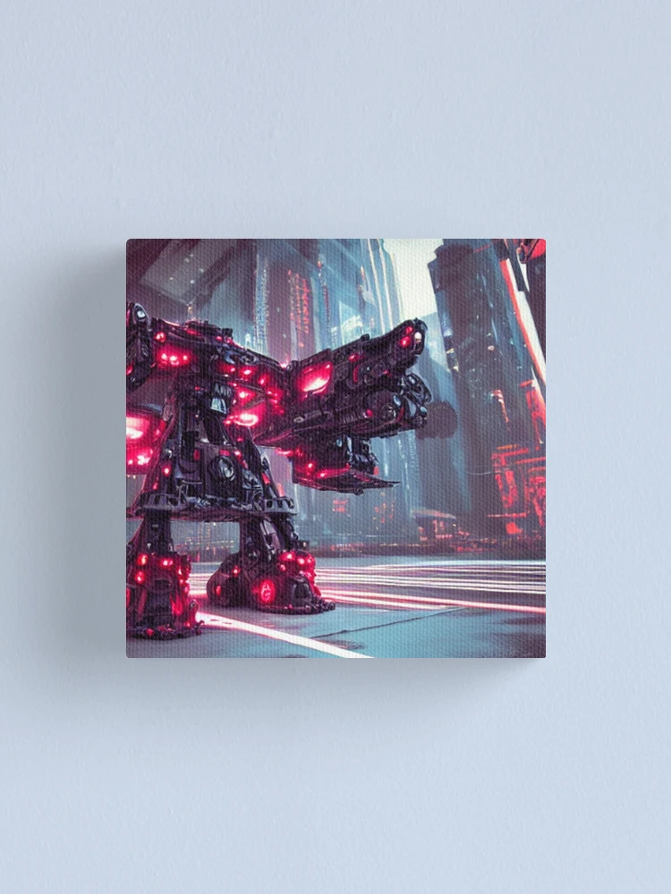 Imagen 1 de 3, Lienzo con la obra Mecha Man Mad, diseñada y vendida por Sub-Ruminations.