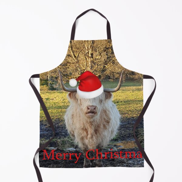 Item preview, Highland Cow with Santa Hat designed and sold by beavo.