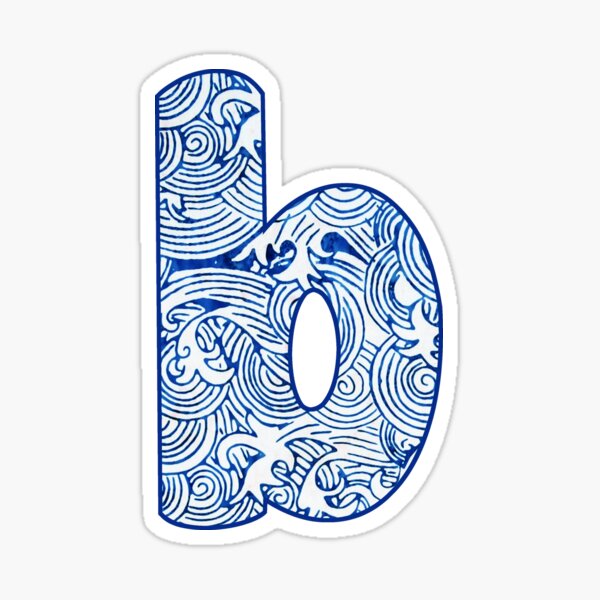 "B Wave Pattern" Sticker For Sale By Jamiemaher15 | Redbubble