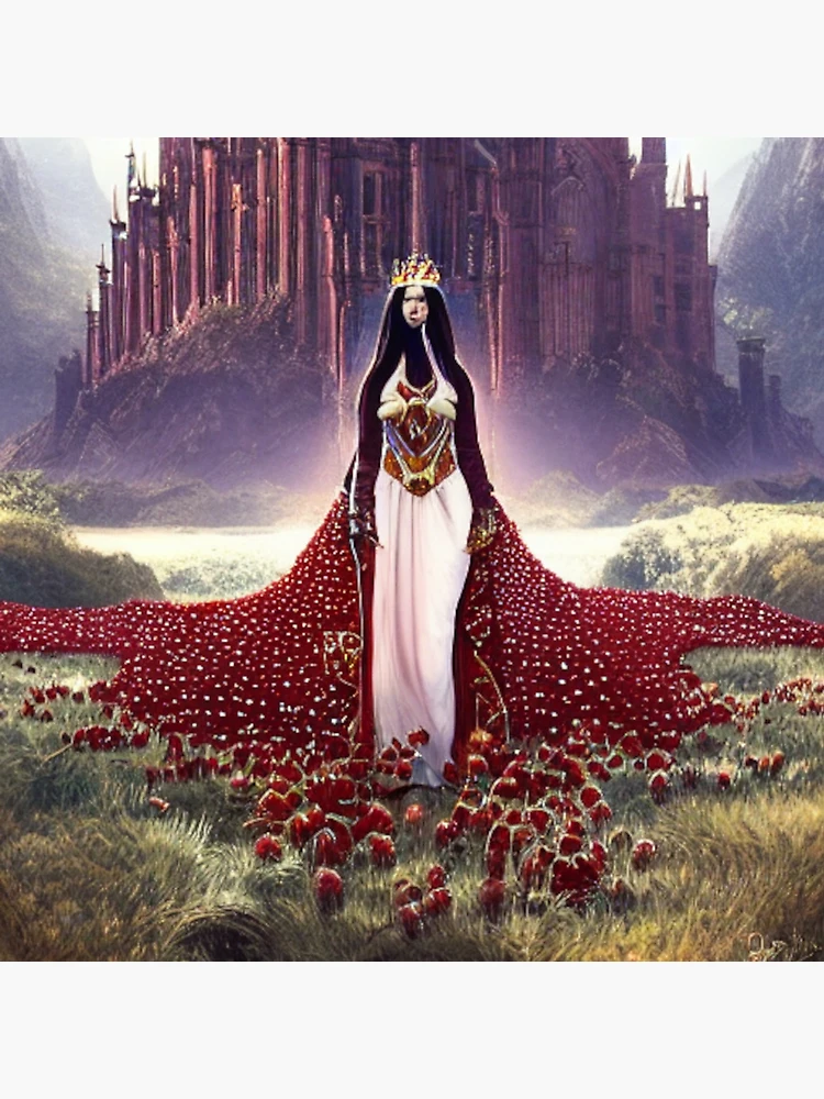 Aperçu 4 sur 4. Coussin avec l'œuvre Rose Queen Of The Purple Palace créée et vendue par Sub-Ruminations.