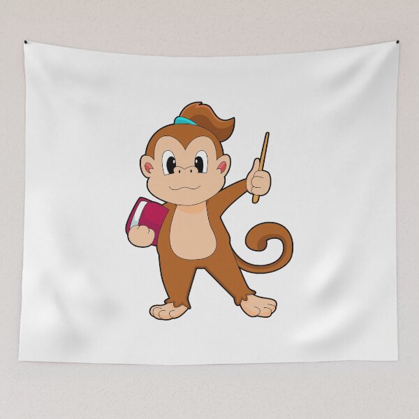 Item preview, Monkey Teacher Book School designed and sold by Snabdesign84.