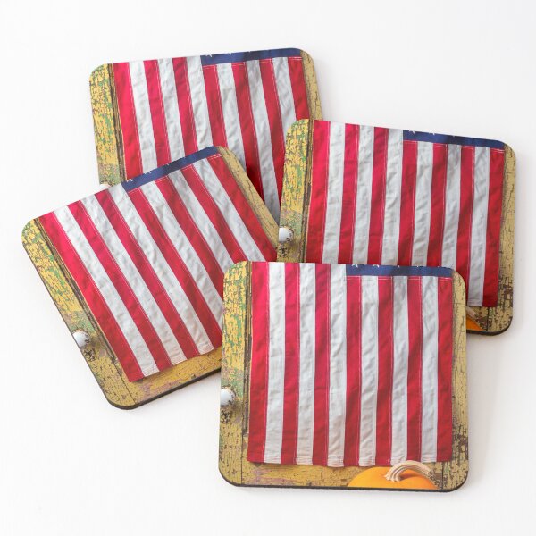 Item preview, American Flag And Autumn Pumpkins designed and sold by Garry Gay.