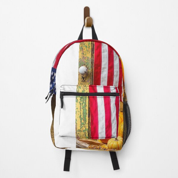 Item preview, American Flag And Autumn Pumpkins designed and sold by Garry Gay.