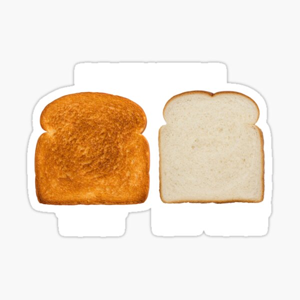 "Know The Difference Toast Raw Toast Breakfast lover " Sticker for Sale