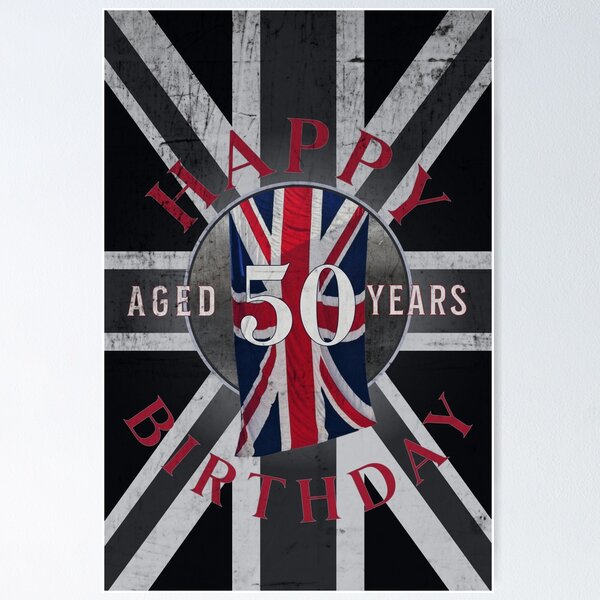 Aperçu de l'œuvre Joyeux anniversaire âgé de 50 ans - 50e anniversaire créée et vendue par ALesterDesign.