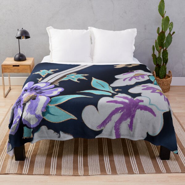 Item preview, Purple and Blue Floral Pattern designed and sold by Bakesales.