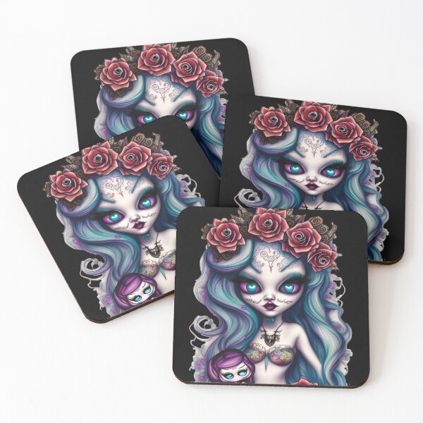 Item preview, Big Eyes Gothic Mermaid Tattoo Princess  designed and sold by Bits-X-Pieces.