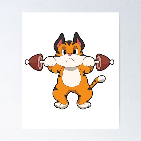 Aperçu de l'œuvre Tiger Weight lifting Barbell créée et vendue par Snabdesign84.