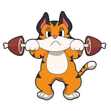 Aperçu de l'œuvre Tiger Weight lifting Barbell de Snabdesign84