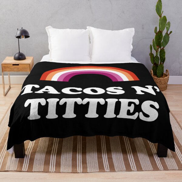 Item preview, Tacos and Titties Funny Lesbian Pride Rainbow designed and sold by Queer Pride Shop.