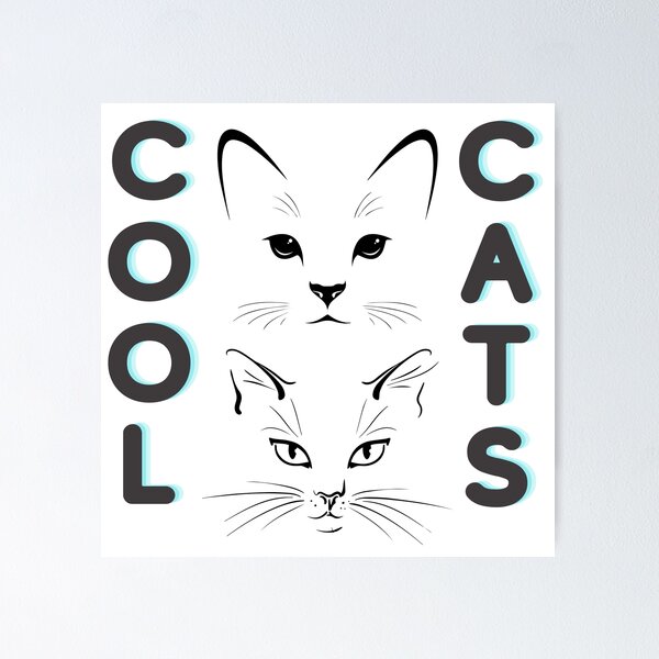 Item preview, Cool cats on black designed and sold by The-Blue-Feline.