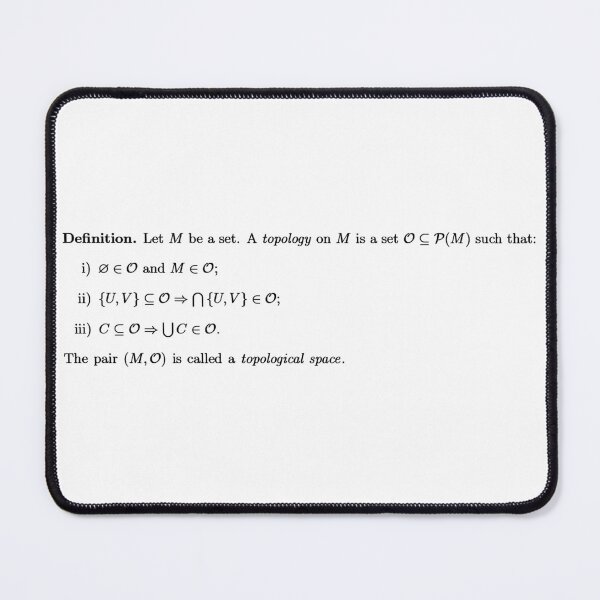 Item preview, definition of a topological space, math and science designed and sold by NoetherSym.
