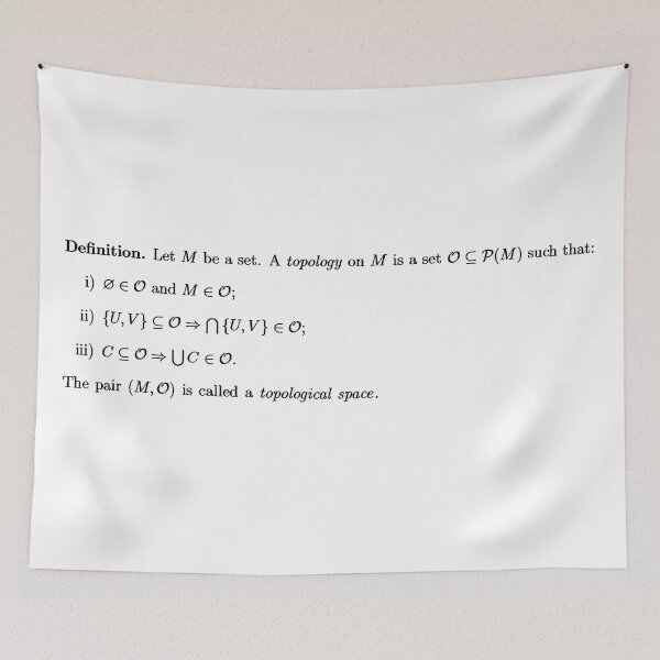 Item preview, definition of a topological space, math and science designed and sold by NoetherSym.