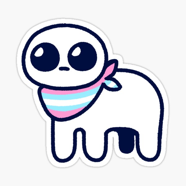 TBH creature / yippee / autism creature bigender pride flag Sticker for  Sale by sebritz