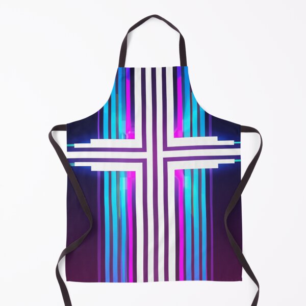 Item preview, Synthwave stripes cross designed and sold by SJG-digital.