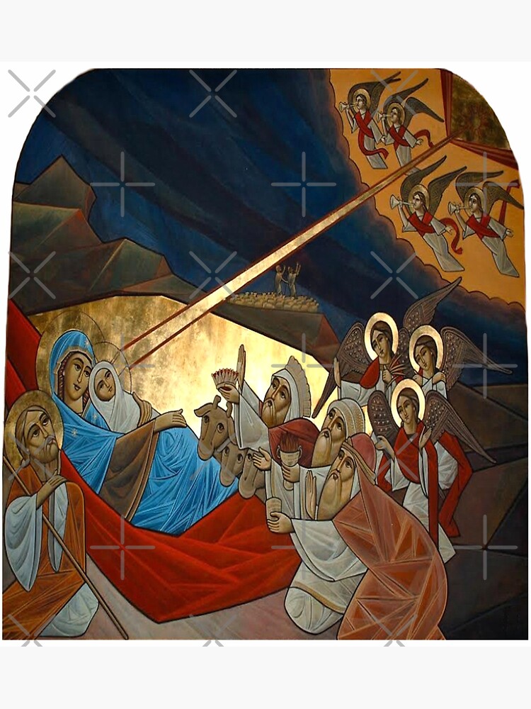 "The Nativity Icon Coptic Egyptian Art" Poster for Sale by KyrillosVI