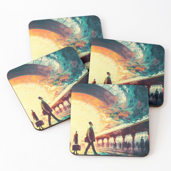 Item preview, Dreamy Surreal Railway Station designed and sold by Michael Bollin.