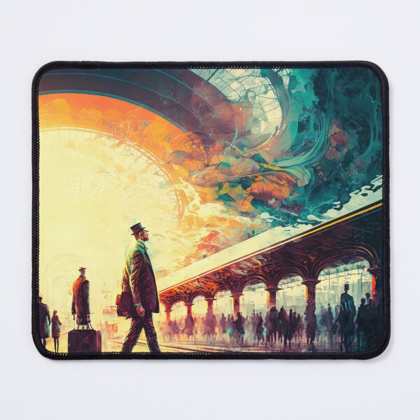 Item preview, Dreamy Surreal Railway Station designed and sold by Michael Bollin.