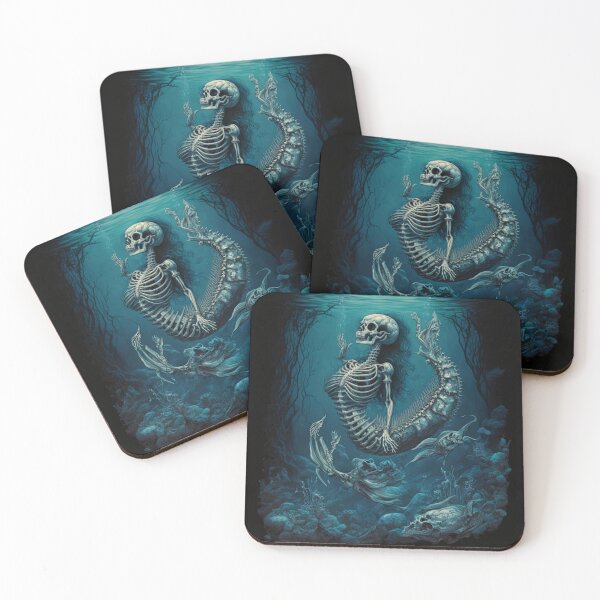 Item preview, Goth Mermaid Skeleton Spooky designed and sold by Itis-Whatitis.