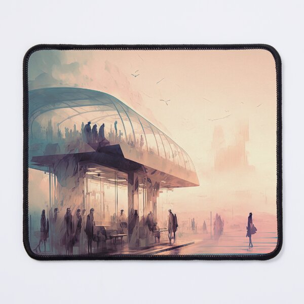 Item preview, Dreamy Bus Stop on misty morning designed and sold by Michael Bollin.