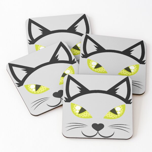 Item preview, Feline face with a watchful expression designed and sold by The-Blue-Feline.
