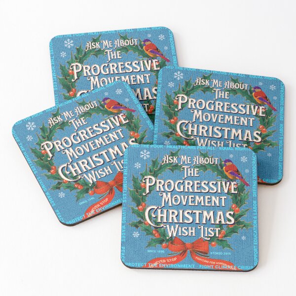 Item preview, PMD00040 Progressive Movement Designs Ask Me About My Wish List Christmas not ugly sweater motif designed and sold by ProgressiveLeft.