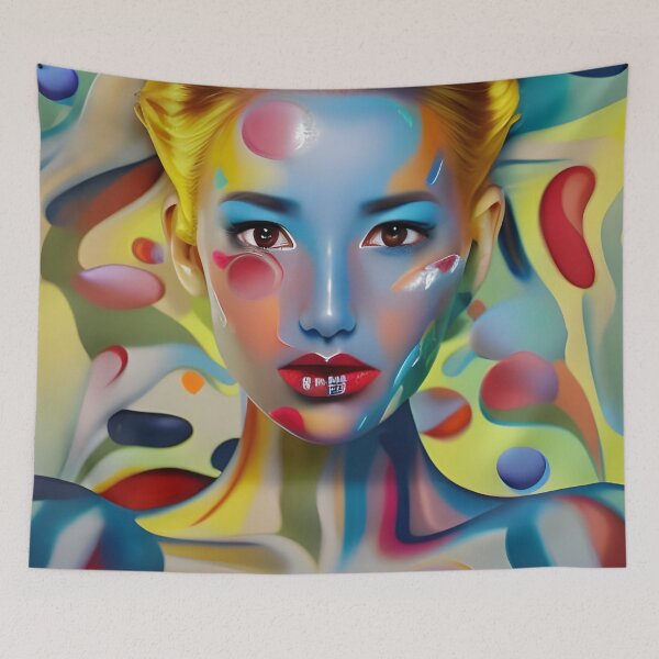 Item preview, A Colorful Woman Portrait with Nature's Beauty designed and sold by artmanikin.