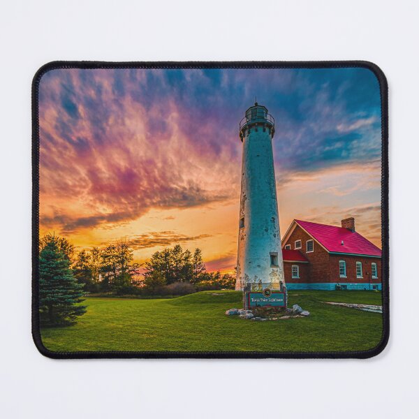 Item preview, Tawas Point Lighthouse at Sunset designed and sold by Elevated Imaging .