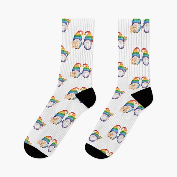 Item preview, Pride LGBT rainbow gnome gay couple 1 designed and sold by TasimaDesign.