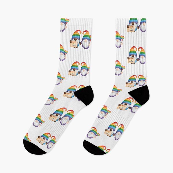 Item preview, Pride LGBT rainbow gnome gay couple 2 designed and sold by TasimaDesign.