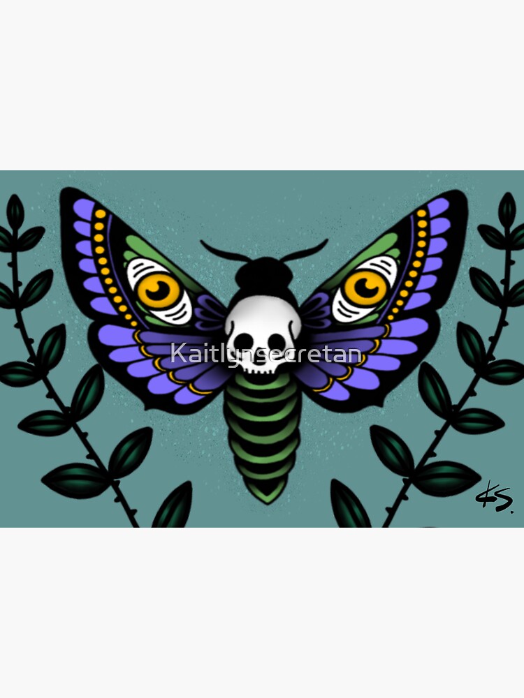 Skull Moth Sticker