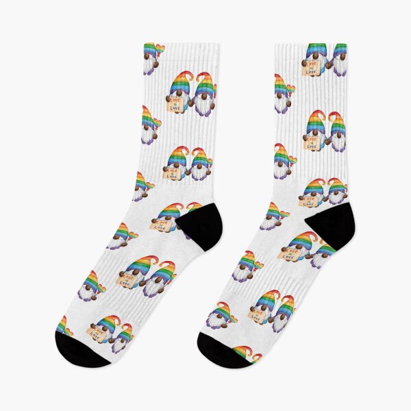 Item preview, Pride LGBT rainbow gnome gay couple 3 designed and sold by TasimaDesign.