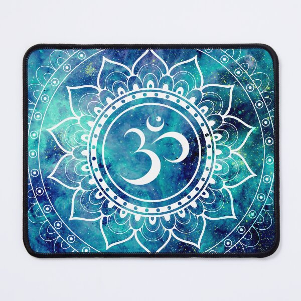 Item preview, Galaxy Om Mandala Teal & Midnight Blue designed and sold by 2sweetsDesign.