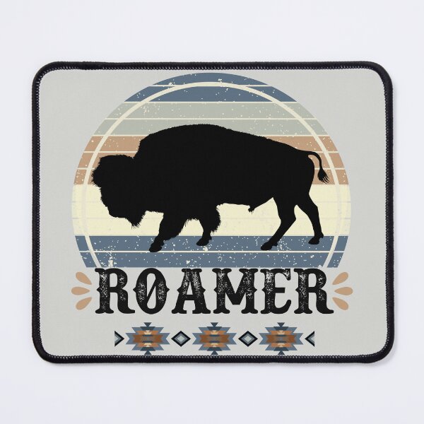 Item preview, American Buffalo - Roamer With Aztec Accents And Retro Colors designed and sold by handsoftime2020.
