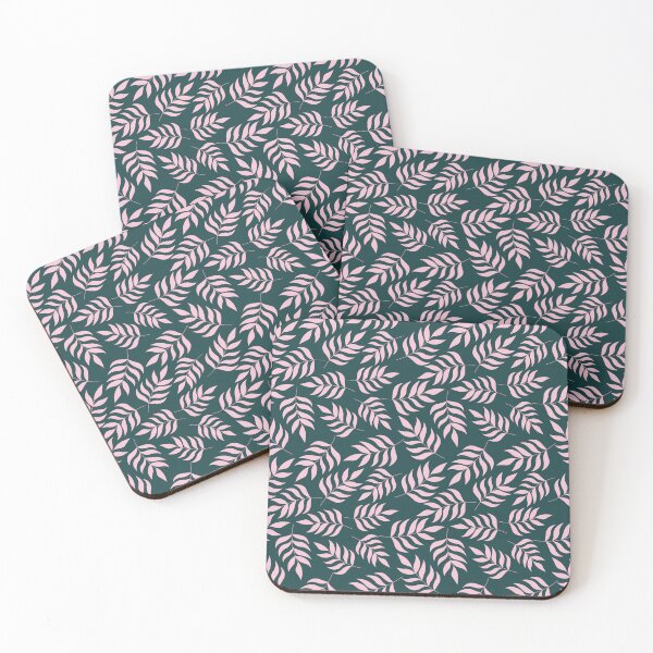 Item preview, Scattered Pink Tropical Areca Palm Leaves designed and sold by OkayKaylaMarie.