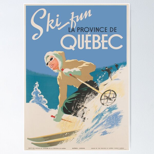 Original Vintage Poster La Province De Quebec Canada Travel Moose