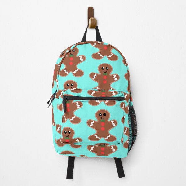 Item preview, Adorable gingerbread man-blue background designed and sold by charmednight.