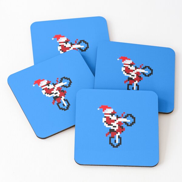 Item preview, Motorcycle Christmas pixel art video game designed and sold by tommysnider.