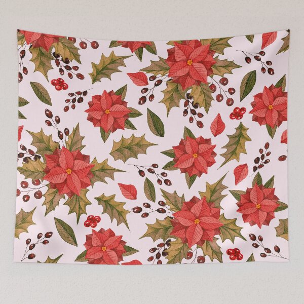Item preview, Lovely Christmas Botanical Seamless Pattern designed and sold by branaghbel.