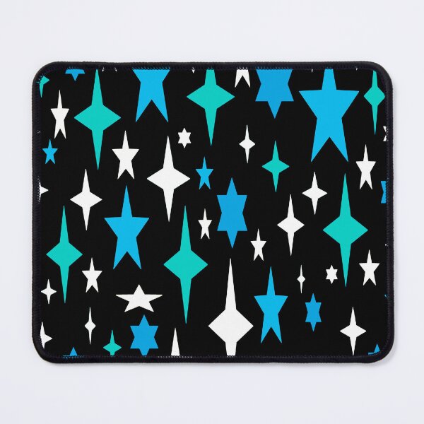 Item preview, Mid-century Atomic Stars Turquoise Blue Retro designed and sold by 2sweetsDesign.