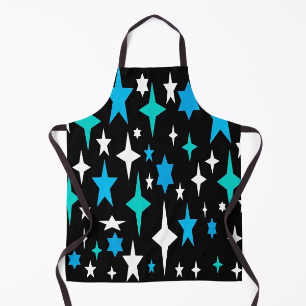 Item preview, Mid-century Atomic Stars Turquoise Blue Retro designed and sold by 2sweetsDesign.