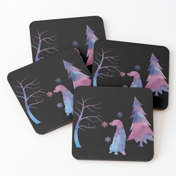 Item preview, Deerhound Art Snowflakes Snow designed and sold by BittenByErmines.