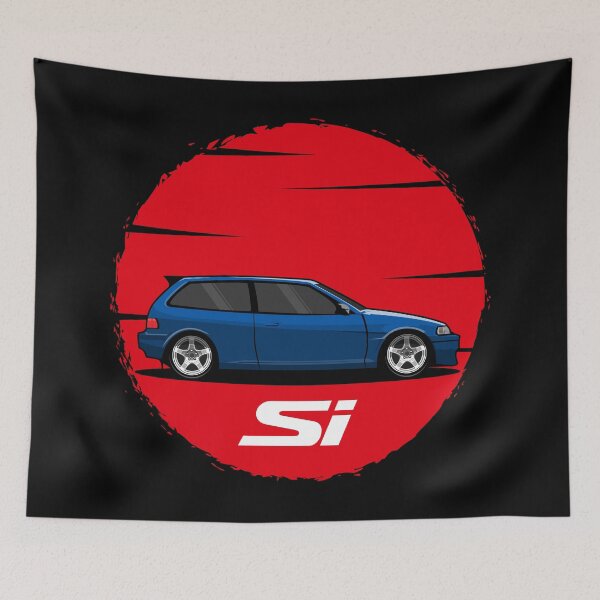 Item preview, Honda Civic Si Classic japan sun illustration designed and sold by blackdogshop.