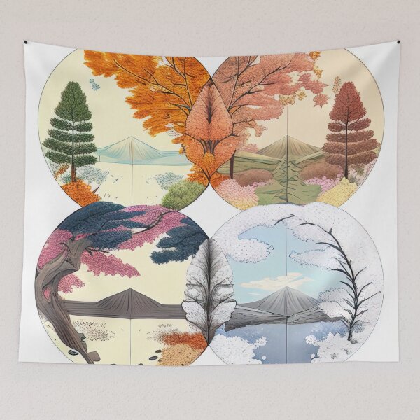 Item preview, Ukiyo-e four seasons designed and sold by RK - Shop.