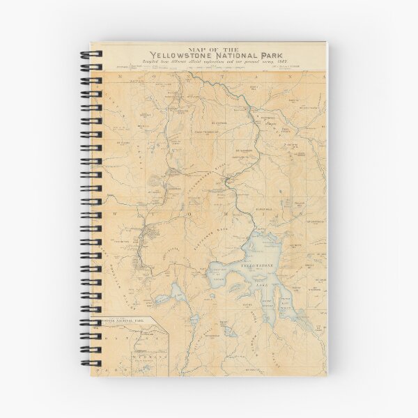 Item preview, Vintage Yellowstone National Park Map designed and sold by BeaSchoney.