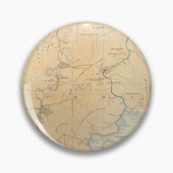 Item preview, Vintage Yellowstone National Park Map designed and sold by BeaSchoney.